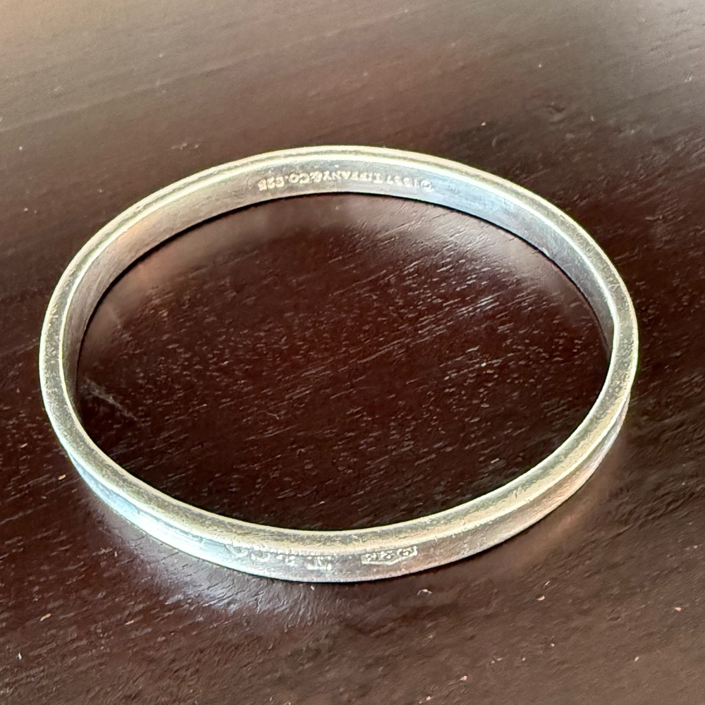 Tiffany & Co. Silver Double Bangle Bracelet - Picture 8 of 10